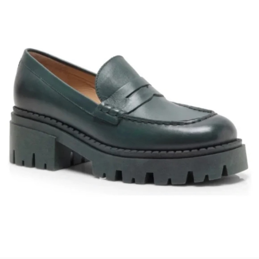 Free People Lyra Lug Sole Loafers Green